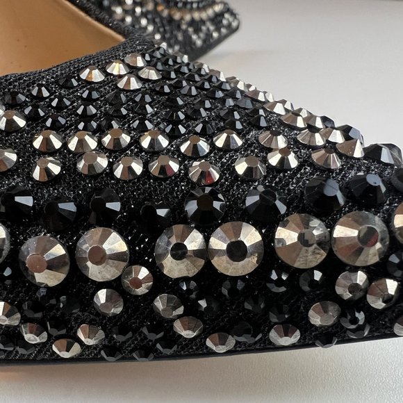 Gianni Bini Black and Silver Embellished Heels - Picture 5 of 7